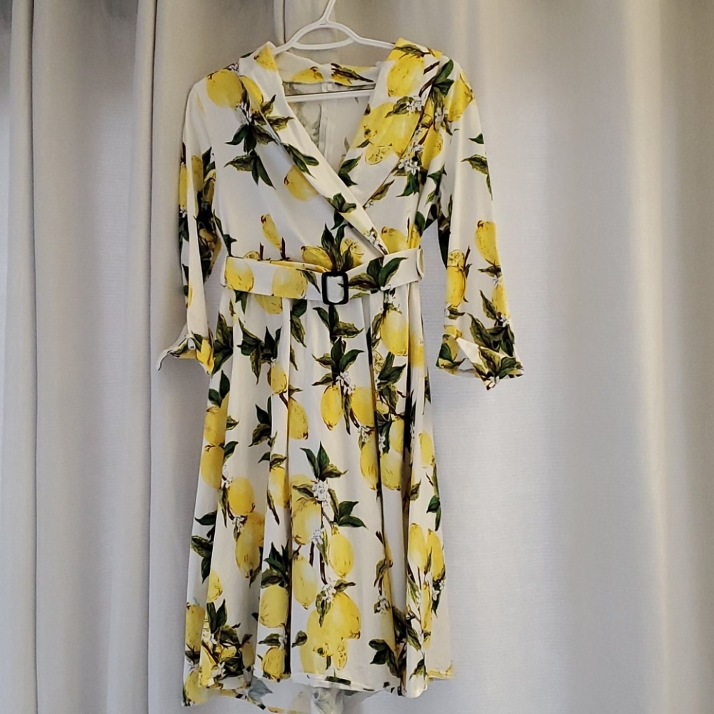 Lemon Print Dress